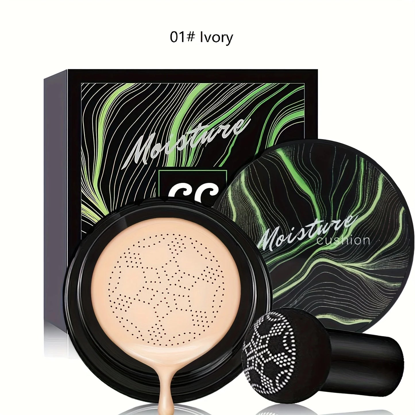 Air Cushion CC Cream Mushroom Head Foundation, Moisturizing BB Cream Makeup Long Lasting Matte Concealer